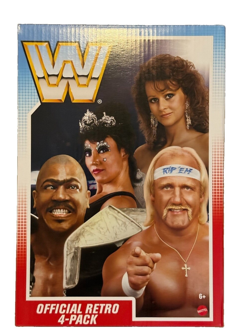 WWE Mattel Retro 4-Pack Hulk Hogan Zeus Miss Elizabeth Queen Sherri NEW